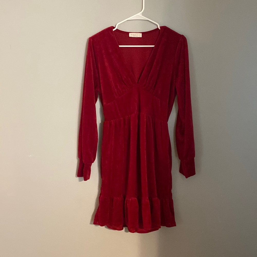 Red party dress